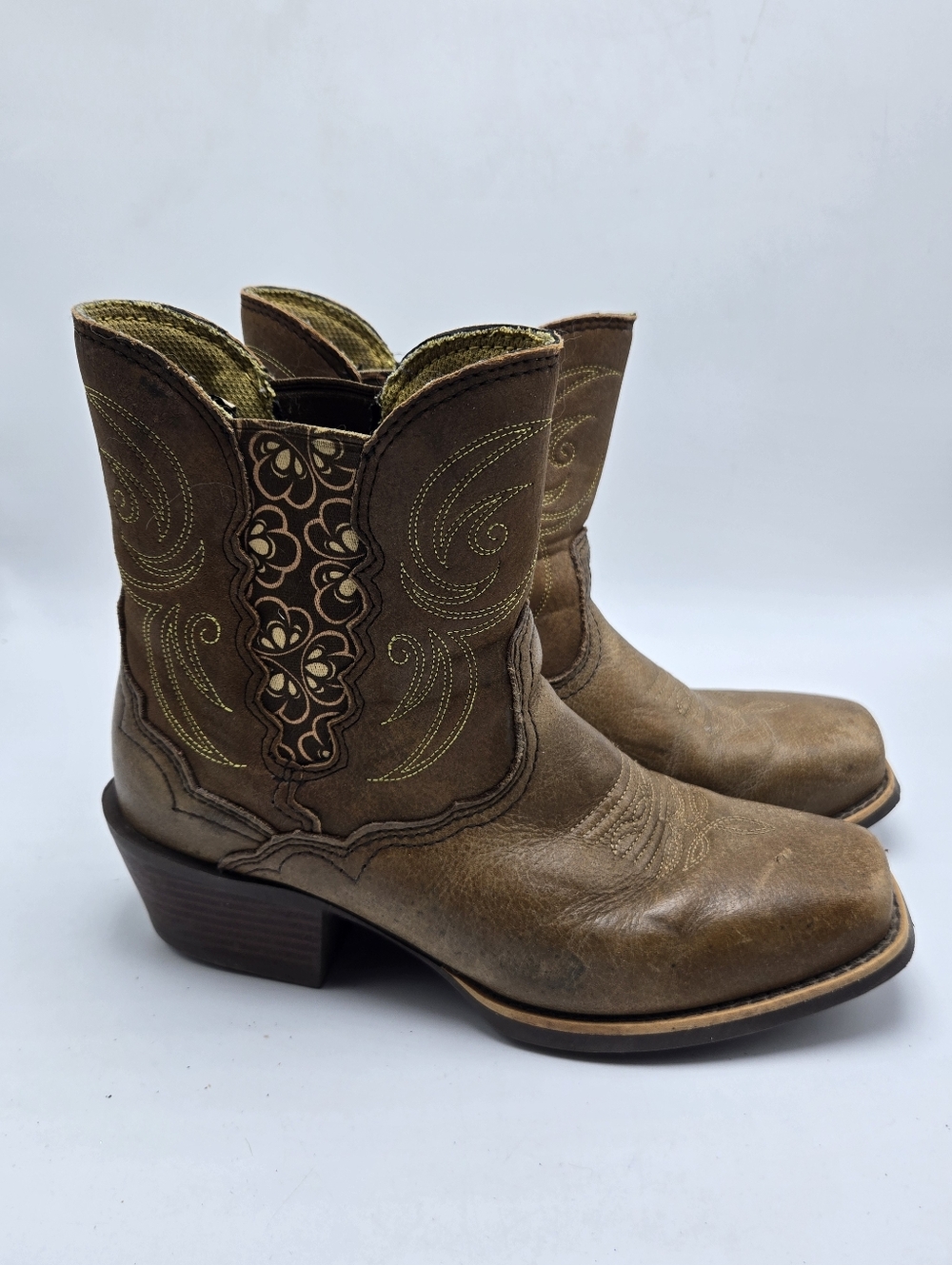 Justin Gypsy Collection L9513 Cowboy Boots Leather Booties Square Toe